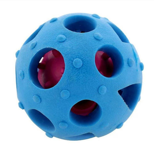 FurryFido Interactive Treat Dispensing Soccer Ball Dog Chew Toy, Blue