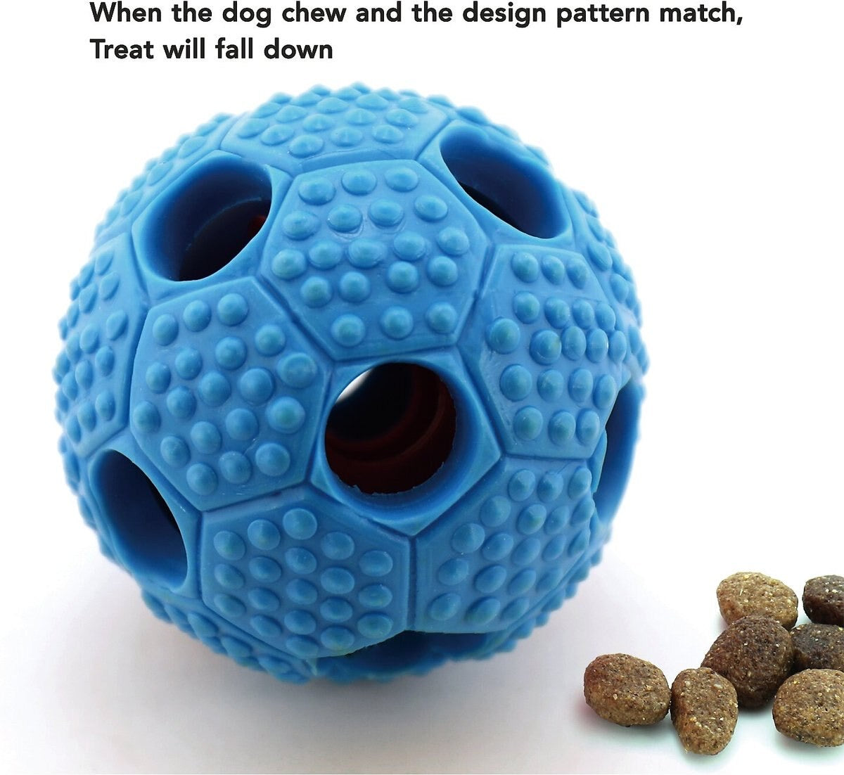 FurryFido Interactive Treat Dispensing Soccer Ball Dog Chew Toy