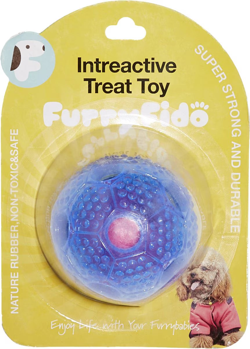 FurryFido Interactive Treat Dispensing Transparent Dog Chew Toy