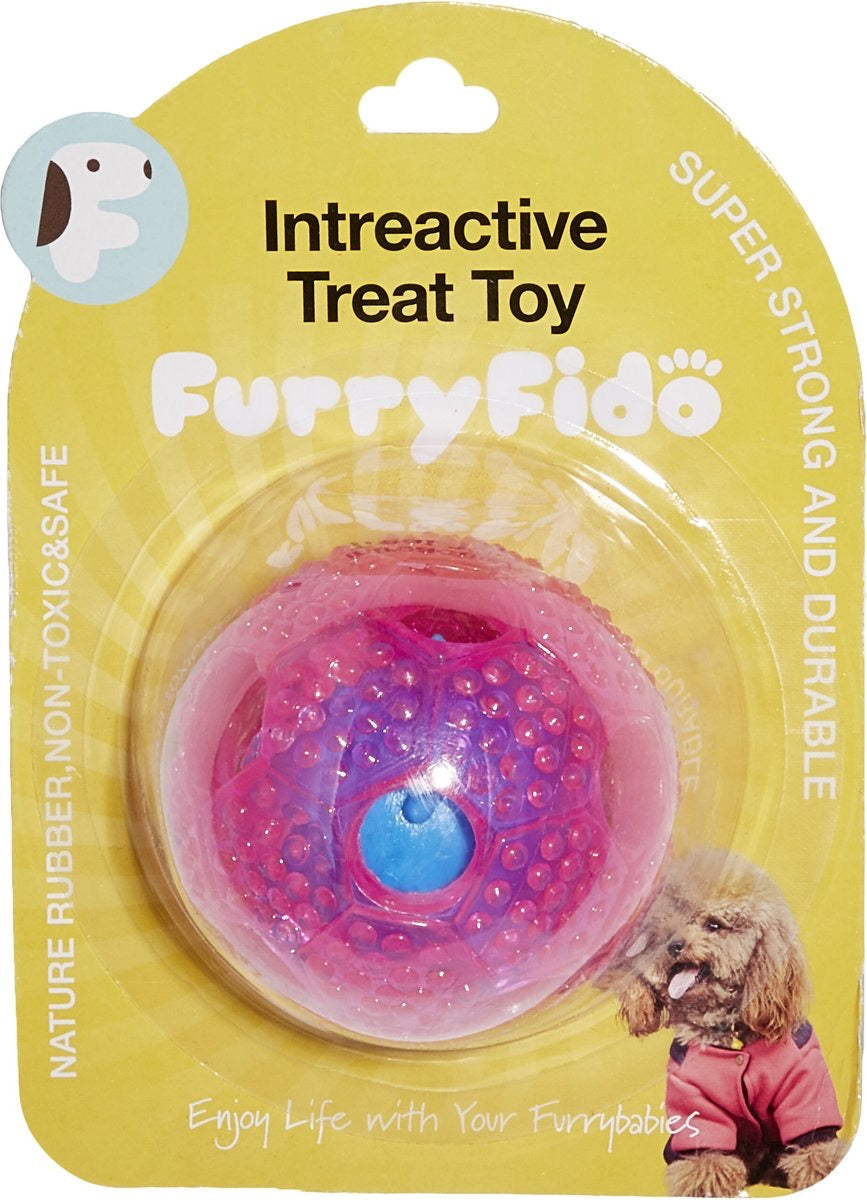 FurryFido Interactive Treat Dispensing Transparent Dog Chew Toy