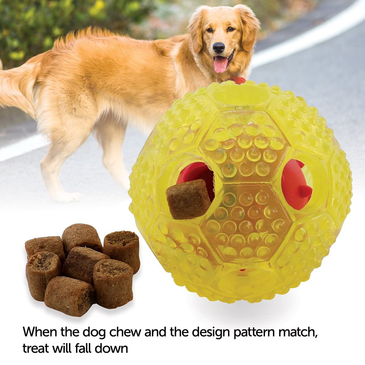 FurryFido Interactive Treat Dispensing Transparent Dog Chew Toy