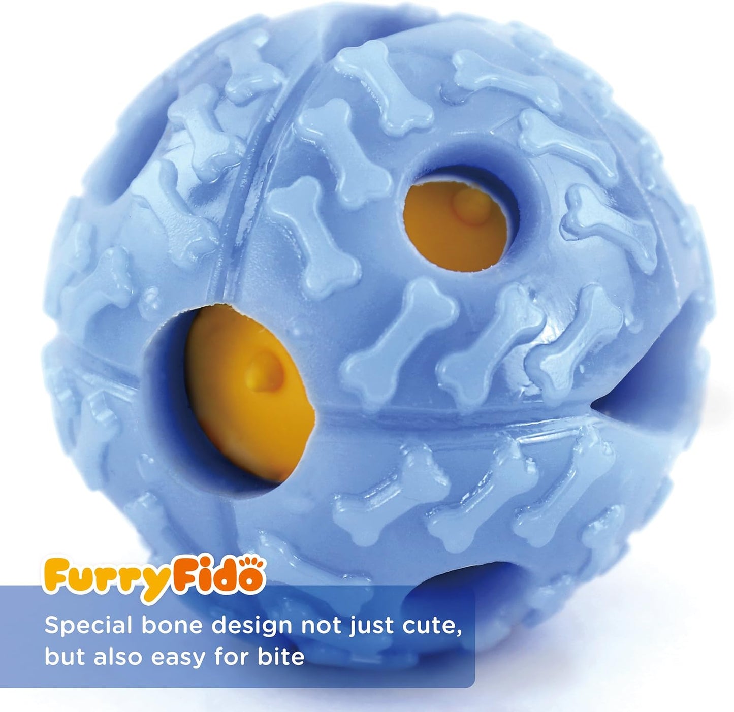 FURRY FIDO Interactive Dog Ball by FurryFido, Dog Toys Ball and Treat Dispensing for Dogs