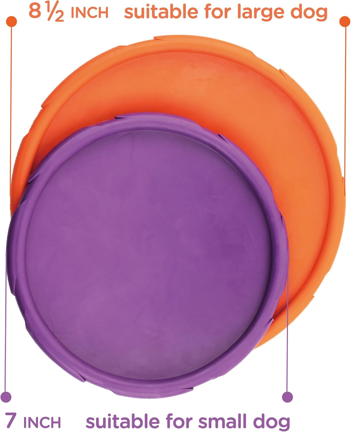 FurryFido Dog Frisbee Chew Toy: Natural Rubber Chew and Fetch Frisbee