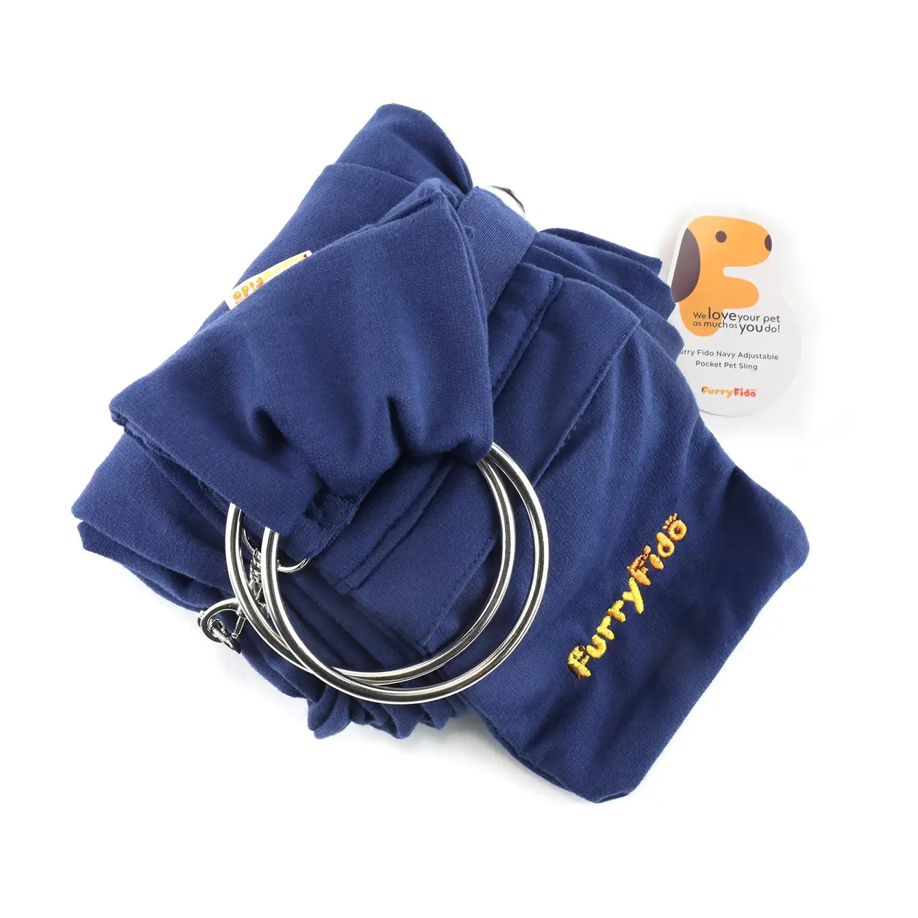 Furry Fido Adjustable Pocket Pet Sling - Navy